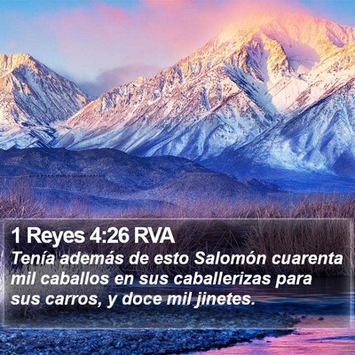 1 Reyes 4:26 RVA Bible Verse Image