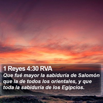 1 Reyes 4:30 RVA Bible Verse Image