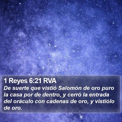 1 Reyes 6:21 RVA Bible Verse Image