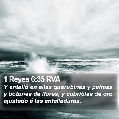 1 Reyes 6:35 RVA Bible Verse Image