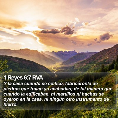 1 Reyes 6:7 RVA Bible Verse Image