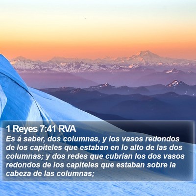 1 Reyes 7:41 RVA Bible Verse Image