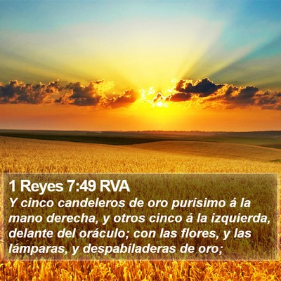 1 Reyes 7:49 RVA Bible Verse Image