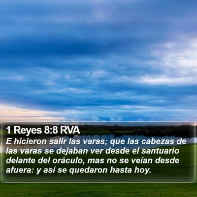1 Reyes 8:8 RVA Bible Verse Image