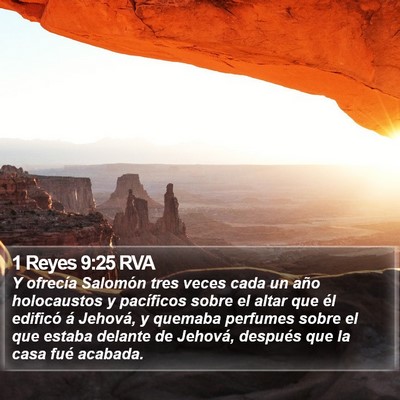 1 Reyes 9:25 RVA Bible Verse Image