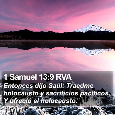 1 Samuel 13:9 RVA Bible Verse Image