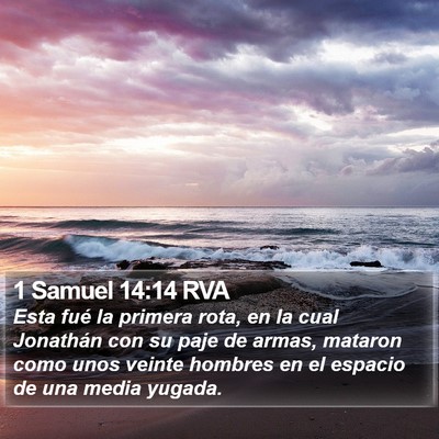 1 Samuel 14:14 RVA Bible Verse Image