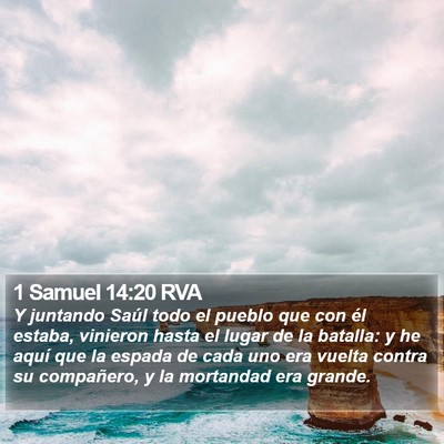 1 Samuel 14:20 RVA Bible Verse Image
