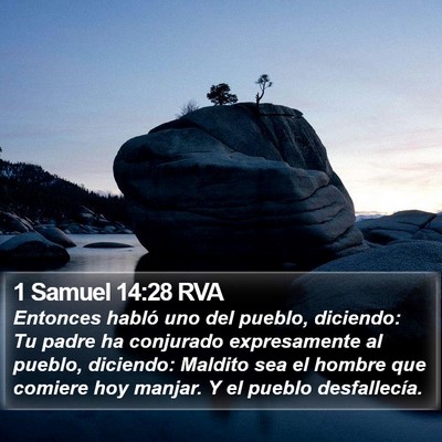 1 Samuel 14:28 RVA Bible Verse Image
