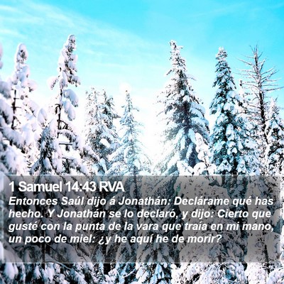 1 Samuel 14:43 RVA Bible Verse Image