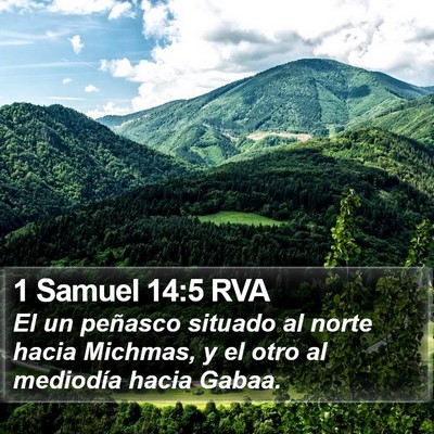 1 Samuel 14:5 RVA Bible Verse Image