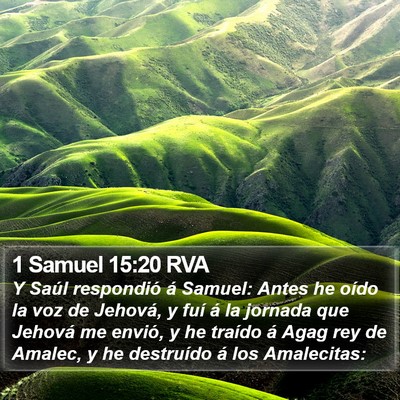 1 Samuel 15:20 RVA Bible Verse Image