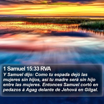 1 Samuel 15:33 RVA Bible Verse Image