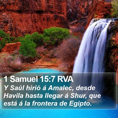 1 Samuel 15:7 RVA Bible Verse Image