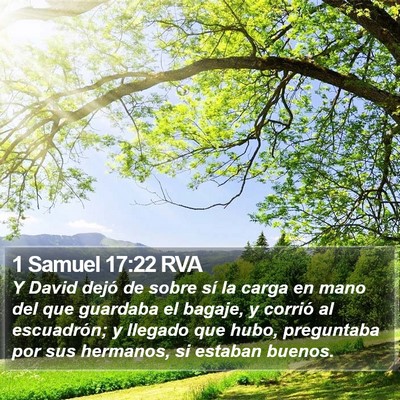1 Samuel 17:22 RVA Bible Verse Image