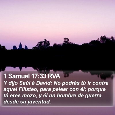 1 Samuel 17:33 RVA Bible Verse Image