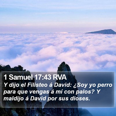 1 Samuel 17:43 RVA Bible Verse Image