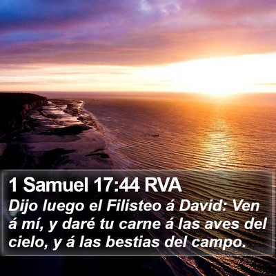 1 Samuel 17:44 RVA Bible Verse Image