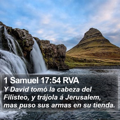 1 Samuel 17:54 RVA Bible Verse Image