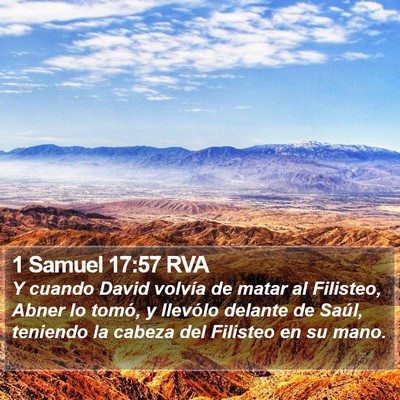 1 Samuel 17:57 RVA Bible Verse Image
