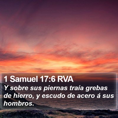 1 Samuel 17:6 RVA Bible Verse Image