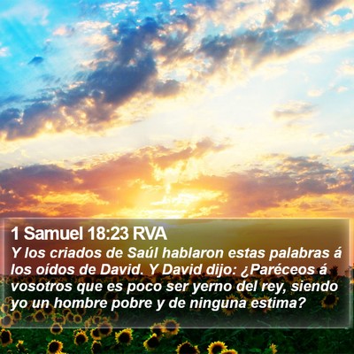 1 Samuel 18:23 RVA Bible Verse Image