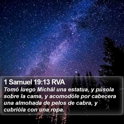 1 Samuel 19:13 RVA Bible Verse Image