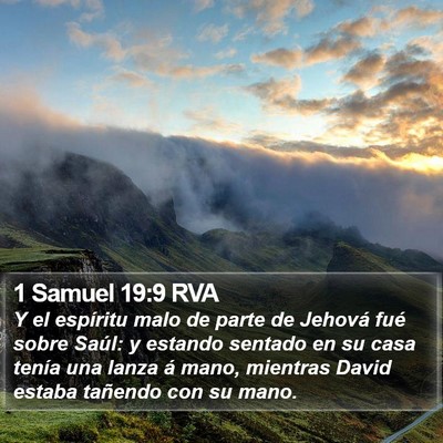 1 Samuel 19:9 RVA Bible Verse Image