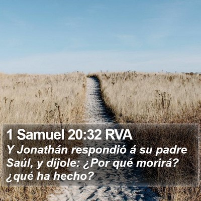 1 Samuel 20:32 RVA Bible Verse Image