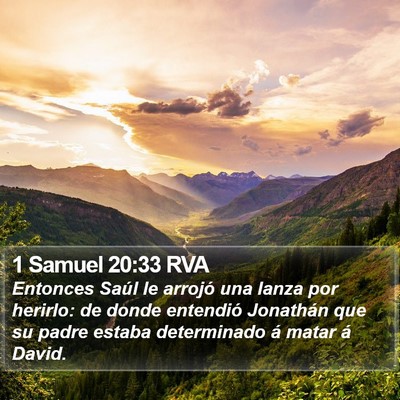1 Samuel 20:33 RVA Bible Verse Image