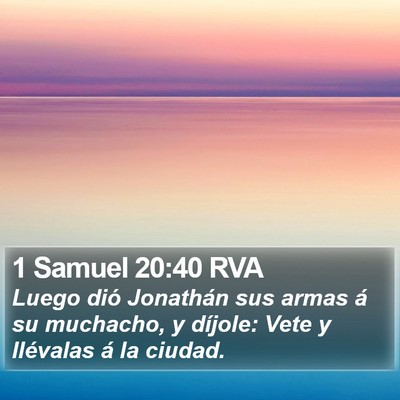 1 Samuel 20:40 RVA Bible Verse Image