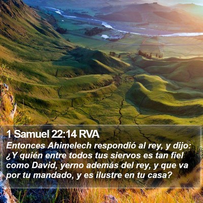 1 Samuel 22:14 RVA Bible Verse Image