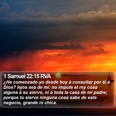 1 Samuel 22:15 RVA Bible Verse Image