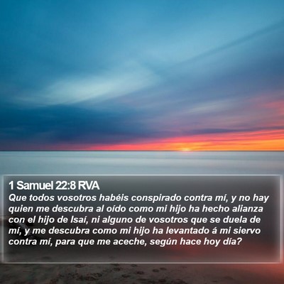 1 Samuel 22:8 RVA Bible Verse Image