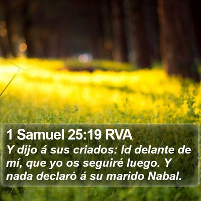 1 Samuel 25:19 RVA Bible Verse Image