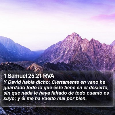 1 Samuel 25:21 RVA Bible Verse Image