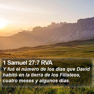 1 Samuel 27:7 RVA Bible Verse Image