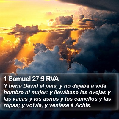 1 Samuel 27:9 RVA Bible Verse Image