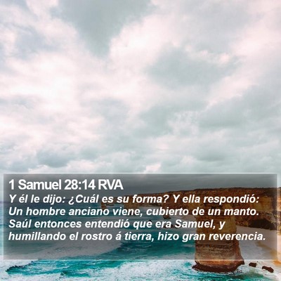 1 Samuel 28:14 RVA Bible Verse Image