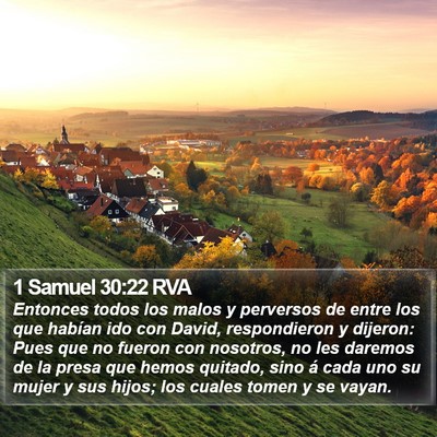 1 Samuel 30:22 RVA Bible Verse Image