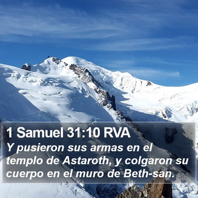 1 Samuel 31:10 RVA Bible Verse Image