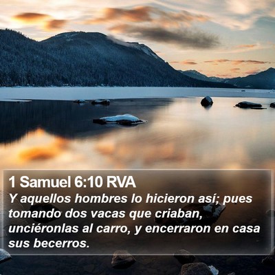 1 Samuel 6:10 RVA Bible Verse Image