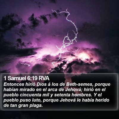 1 Samuel 6:19 RVA Bible Verse Image