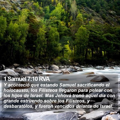 1 Samuel 7:10 RVA Bible Verse Image