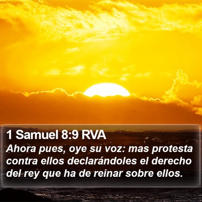 1 Samuel 8:9 RVA Bible Verse Image