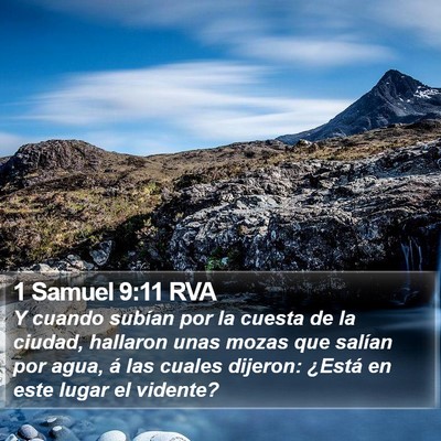 1 Samuel 9:11 RVA Bible Verse Image