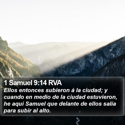 1 Samuel 9:14 RVA Bible Verse Image