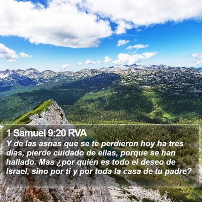 1 Samuel 9:20 RVA Bible Verse Image