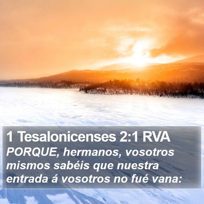 1 Tesalonicenses 2:1 RVA Bible Verse Image