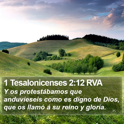1 Tesalonicenses 2:12 RVA Bible Verse Image